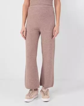 Теплые брюки с шерстью альпака в составе, р. 48, цвет Мокко