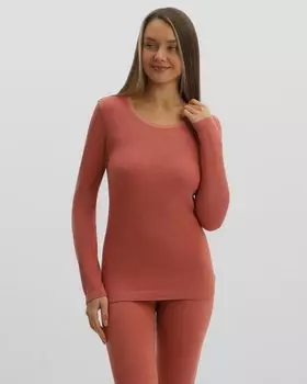 Термолонгслив прямого кроя с круглым вырезом