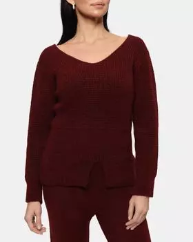 Пуловер комфортного кроя