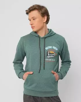 Толстовка, р. 44, цвет Зеленый меланж