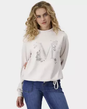 Толстовка с серебристым глиттером и стразами