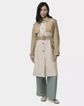 Тренч в стиле колор блок