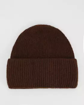 Трикотажная шапка бини с шерстью и кашемиром в составе
