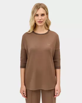 Трикотажный джемпер с короткими рукавами