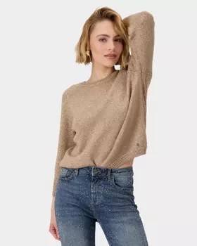 Трикотажный джемпер с мерцающим люрексом