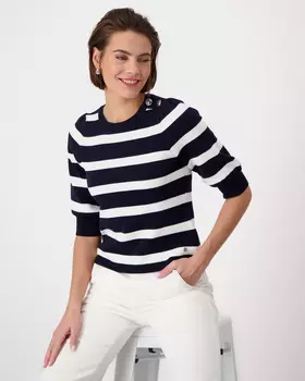 Трикотажный джемпер в горизонтальную полоску