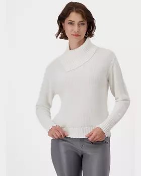 Трикотажный пуловер с хлопком в составе