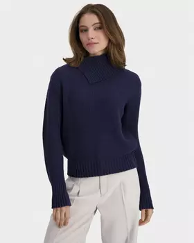 Трикотажный пуловер с хлопком в составе