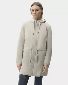 Удлиненная двухсторонняя куртка с регулируемым капюшоном
