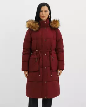 Удлиненное пальто прямого кроя с рукавом реглан