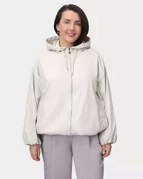 Укороченная куртка свободного силуэта из экокожи