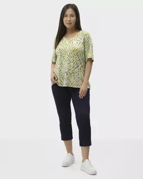 Укороченные брюки из эластичного материала