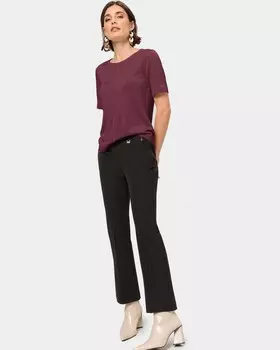 Укороченные брюки прямого кроя со стрелками