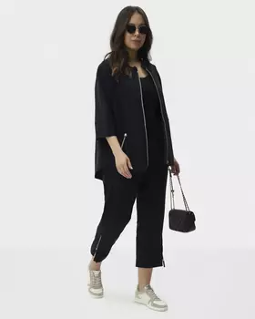 Укороченные брюки с эластичным поясом