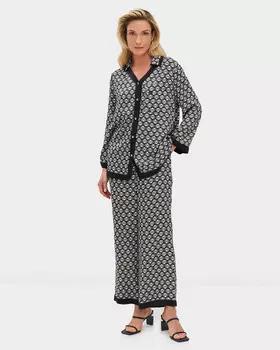 Укороченные брюки с геометрическим принтом