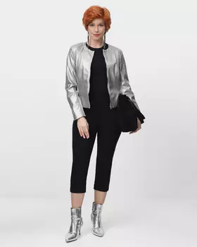 Укороченные брюки зауженного силуэта