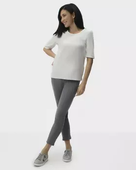 Укороченные джегинсы облегающего кроя с пятью карманами