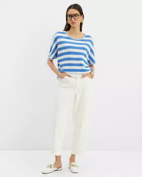 Укороченные джинсы прямого кроя