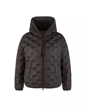 Утепленная куртка с термостежкой и капюшоном на двусторонней молнии