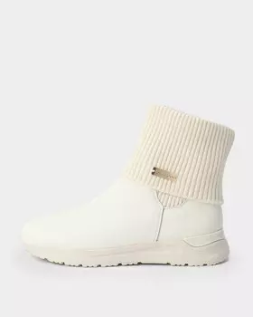 Утепленные ботинки из комбинации материалов со съемной стелькой и эластичными вставками для удобного надевания