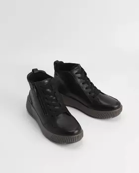 Утепленные ботинки из натуральной кожи