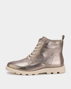 Утепленные ботинки из натуральной кожи со съемной стелькой Airmotion на шнуровке и молнии