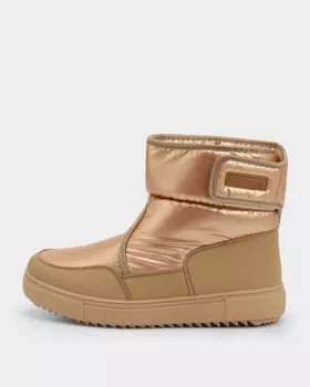 Утепленные дутики-ботинки на нескользящей гибкой подошве с застежкой-велкро