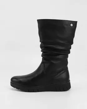 Утепленные кожаные сапоги увеличенной полноты с технологией BLUE GRIP и съемной стелькой Airmotion