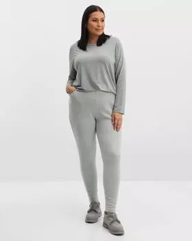 Утепленные легинсы с искусственным мехом внутри