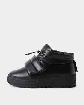 Утепленные непромокаемые ботинки из нейлона с застежкой-липучкой, эластичной вставкой для удобства надевания и эластичным шнурком-кулисой