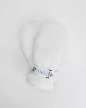 Утепленные стеганые варежки с липучками на запястьях