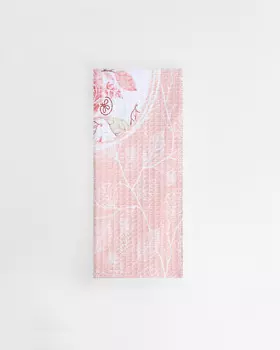 Вафельное полотенце "Розовая птичка"