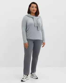 Вельветовые брюки стретч прямого кроя