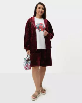 Велюровые шорты с эластичным поясом