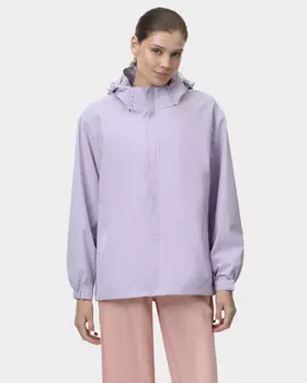 Ветровка прямого кроя со съемным капюшоном