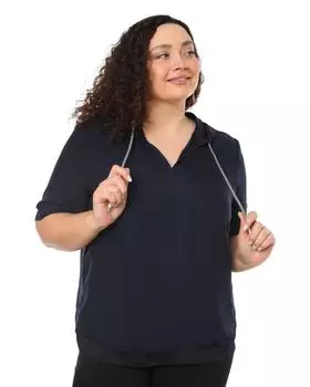 VIA APPIA блузка, р. 54, цвет Темно-синий