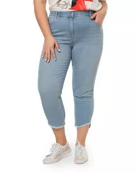 Укороченные джинсы с необработанным краем