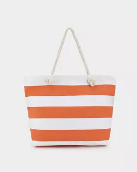 Вместительная сумка в полоску