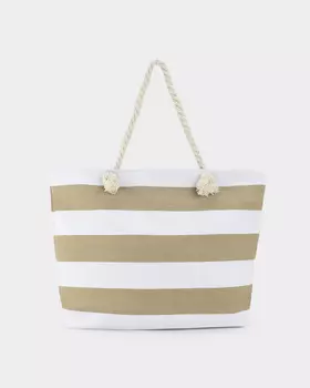 Вместительная сумка в полоску