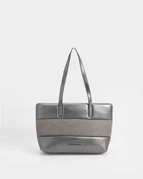 Вместительный шопер на молнии с двумя прочными ручками