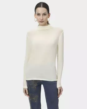 Водолазка полуприлегающего кроя с шерстью в составе