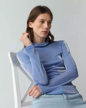 Облегающая водолазка из роскошного материала с высоким воротом