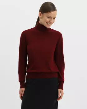 Водолазка, р. M, цвет Винный красный