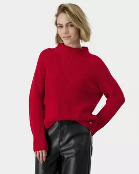 Вязаный пуловер из смесового хлопка