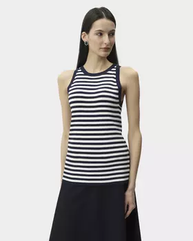 Вязаный топ в полоску с вискозой в составе