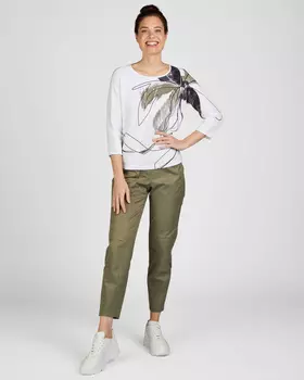 Зауженные брюки с эластичным поясом