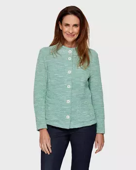 Жакет из меланжевой ткани на основе хлопка