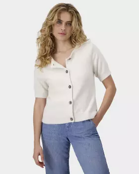 Жакет из пушистой пряжи с пайетками