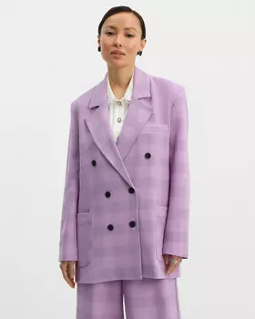 Двубортный блейзер свободного силуэта