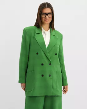 Двубортный блейзер свободного силуэта